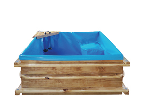 Small wooden birth pool