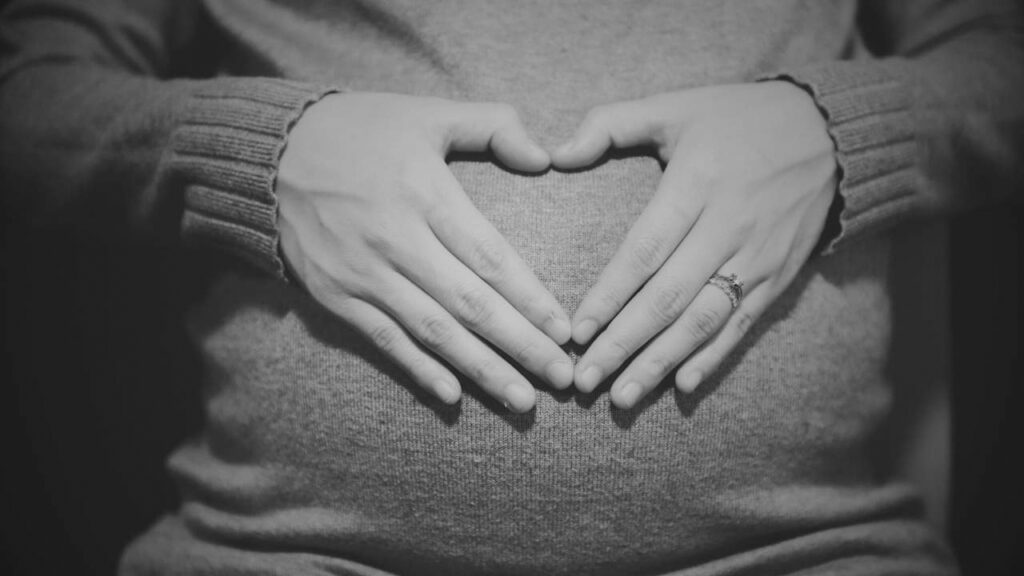 love heart on belly